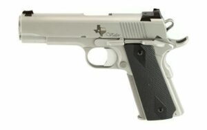 Dan Wesson 1911 Valor Commander Texas Edition 9mm Silver Semi-Automatic 8 Round Pistol
