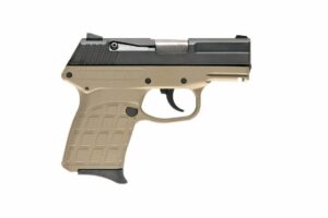 KelTec PF-9 Semi Auto Handgun 9mm 7rd  Blued Slide Tan Polymer Frame
