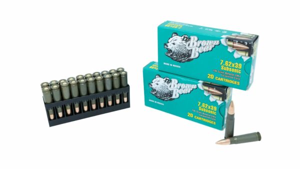 Bear Ammo 7.62x39mm 196-Grain Subsonic Ammunition 20 Round Box