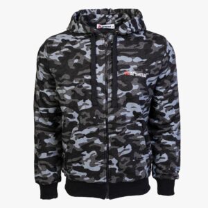 Arsenal XX-Large Black Camo Cotton-Poly Relaxed Fit Zip-Up Hoodie