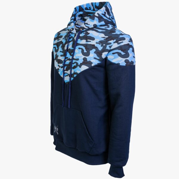 Arsenal Large Blue Camo Cotton-Poly Relaxed Fit Ascend Pullover Hoodie