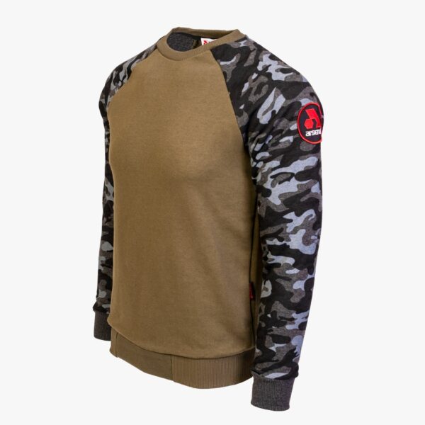 Arsenal Large Khaki / Black Camo Cotton-Poly Standard Fit Pullover Sweater