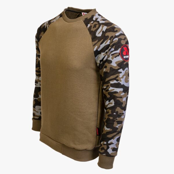 Arsenal Large Khaki / Camo Series Utility Cotton-Poly Standard Fit Pullover Sweater