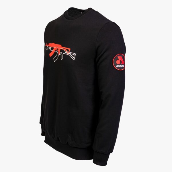 Arsenal XX-Large Black Cotton-Poly Standard Fit Graphic Pullover Sweater