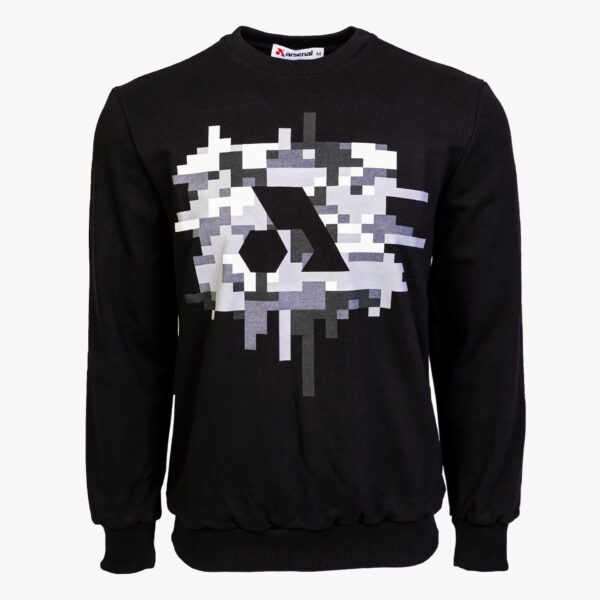 Arsenal Large Black Cotton-Poly Standard Fit Centre Graphic Pullover Sweater