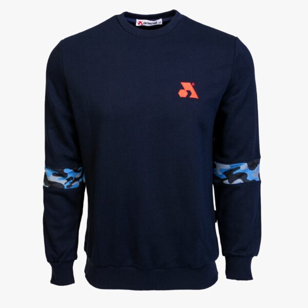 Arsenal Large Blue Cotton-Poly Standard Fit Flex Pullover Sweater