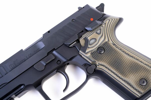 Arex Rex Zero 1CP-01G1 9mm Green with Hogue Checkered Green Grips Semi-Automatic 15 Round Pistol