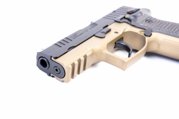 Arex Rex Zero 1CP-03GR1 9mm Flat Dark Earth with Hogue Piranha Black Grey Grips Semi-Automatic 15 Round Pistol