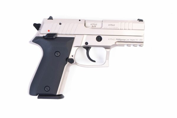 Arex Rex Zero 1CP-06B1 Silver with Hogue Black Grips 9mm Semi-Automatic 15 Round Pistol