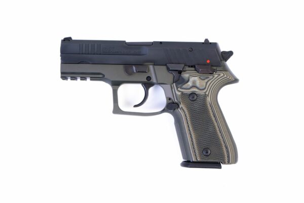 Arex Rex Zero 1CP-07G1 Green with Hogue Checkered Green Grips 9mm 15 Round Pistol