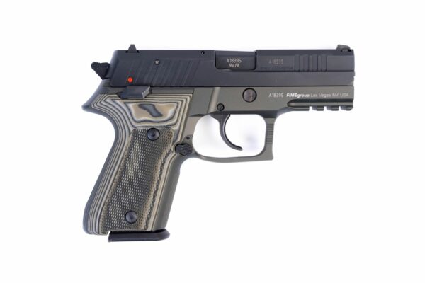 Arex Rex Zero 1CP-07G1 Green with Hogue Checkered Green Grips 9mm 15 Round Pistol