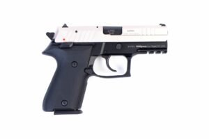 Arex Rex Zero 1CP-08B1 Silver with Hogue Black Grips 9mm 15 Round Pistol