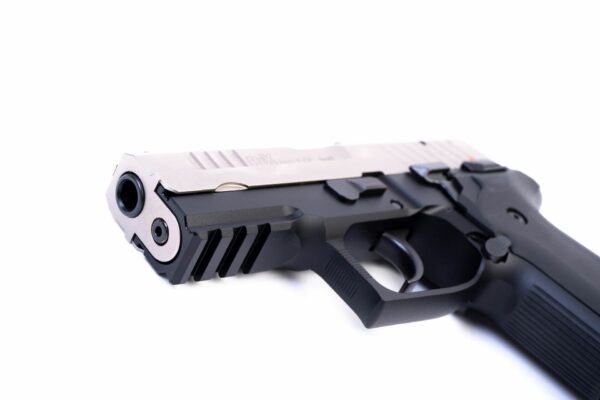 Arex Rex Zero 1CP-08B1 Silver with Hogue Black Grips 9mm 15 Round Pistol