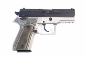 Arex Rex Zero 1CP-13G1 Grey with Hogue Checkered Green Grips 9mm 15 Round Pistol
