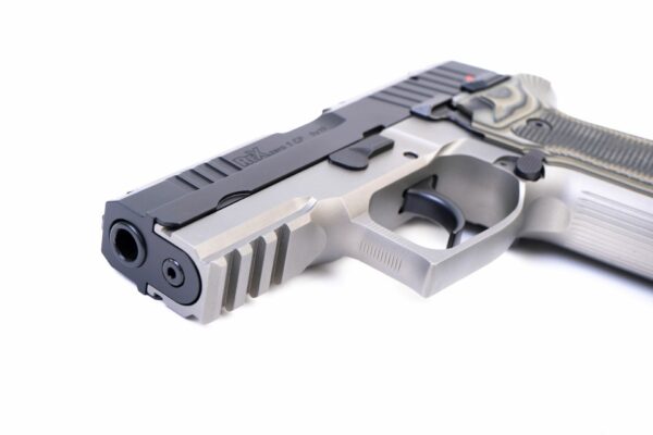 Arex Rex Zero 1CP-13G1 Grey with Hogue Checkered Green Grips 9mm 15 Round Pistol