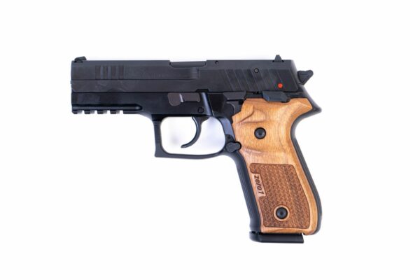 Arex Rex Zero 1S-01W Black with Oak Wood Grips 9mm 17 Round Pistol