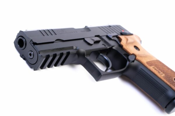 Arex Rex Zero 1S-01W Black with Oak Wood Grips 9mm 17 Round Pistol