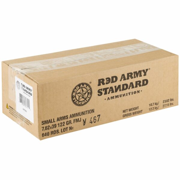 Red Army Standard 7.62x39mm 122 Grain Sealed Tin Ammunition 640 Rounds