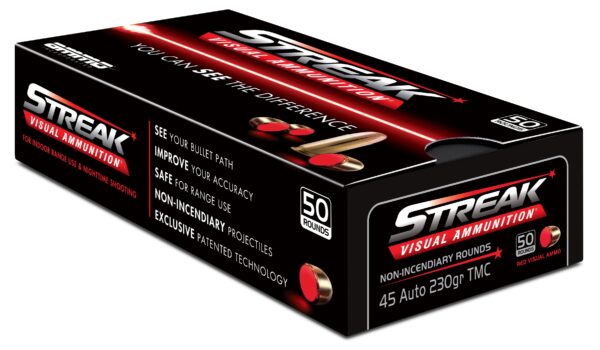 Ammo Inc STREAK Target .45 ACP Handgun Ammo - 230 Grain | TMC | Red | 50rd Box
