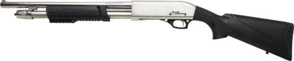 IVER JOHNSON PUMP 12GA. 3" - 18" CYLINDER SATIN NICKEL SYN - Image 2