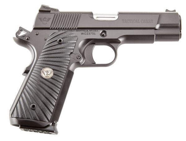 Wilson Combat TCCOM9 1911 Commander Tactical Carry 9mm Luger 5" 8+1 OD Green Carbon Steel Frame Black Carbon Steel Slide with Black G10 Starburst Grip