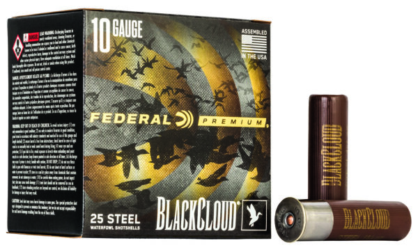 Federal PWBX107BB Black Cloud FS 10Gauge 3.50" 1 5/8oz BBShot 25 Per Box/10 Case
