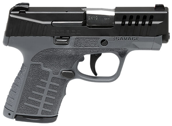 Savage Arms 67011 Stance  9mm Luger 8+1 3.20" Stainless Steel Barrel, Black Nitride Ported/Serrated Steel Slide, Gray Polymer Frame, Interchangeable Backstrap Grip, Ambidextrous
