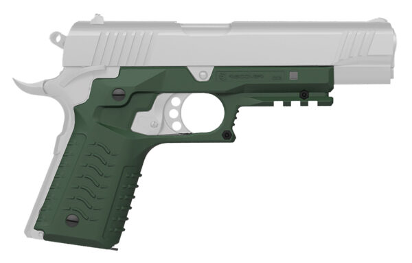 Recover Tactical CC3H-03 Grip & Rail System  OD Green Polymer Picatinny for Standard Frame 1911