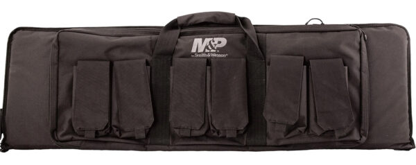 M&P Accessories 110025 Pro Tac Gun Case 42" Black Nylon w/ Full Length External Pocket & 6 Magazine Pouches