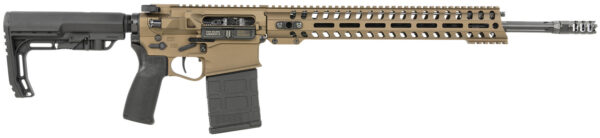 Patriot Ordnance Factory 01807 Revolution Gen4 Direct Impingement 308 Win 20+1 18.50" Match Grade Barrel, Burnt Bronze Receiver, Adjustable Black Stock & Black MFT Grip Ambidextrous