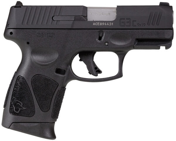 Taurus 1G3CSR9031 G3C  Compact Frame 9mm Luger 12+1 3.26" Matte Stainless Steel Barrel, Matte Black Tenifer Serrated Steel Slide, Black Polymer Frame w/Picatinny Rail, Black Polymer Grip, Right Hand