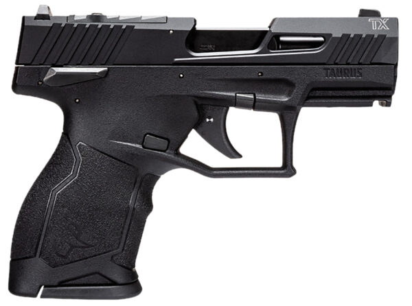 Taurus 1TX22131 TX22C  Compact 22 LR 13+1 3.60" Matte Black Steel Barrel, Black Hard Coat Anodized Serrated Aluminum Slide, Black Polymer Frame w/Picatinny Rail Black Polymer Grips