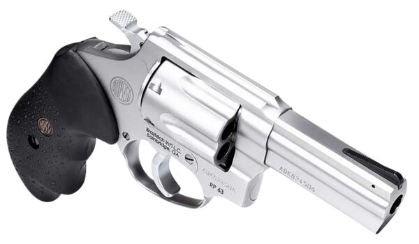 Rossi 2RM649 RM64  357 Mag 6 Shot 4" Matte Stainless Steel Barrel, Cylinder & Frame Textured Black Rubber Grip