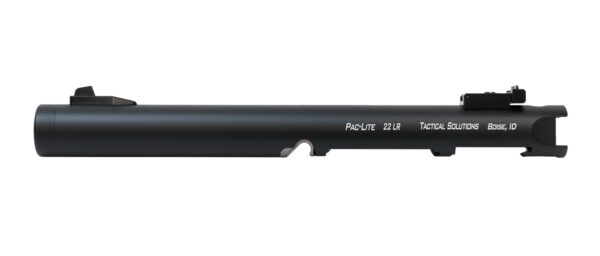 Tactical Solutions PLIV6TEMBNF Pac-Lite Barrel 22 LR 6" Threaded, Drilled & Tapped, Adj. Sights, Black Anodized for Ruger Mark IV & IV 22/45