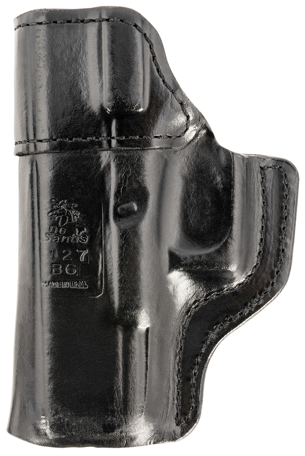 DeSantis Gunhide 127BAB6Z0 Inside Heat IWB Black Leather Belt Clip Fits Glock 19/19 Gen 5/19X/23/32/45 Right Hand