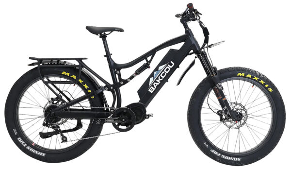 Bakcou E-bikes B-S17-B-B25 Storm 25 Medium Matte Black 17" w/Stand Over Height of 30.50" Frame, Sram 9sp, 40t Front & Sram 11-34t Rear Cassette Bafang M620 Ultra Motor