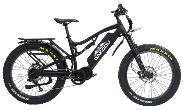 Bakcou E-bikes B-S19-B-B25 Storm 25 Large Matte Black 19" w/Stand Over Height of 30.50" Frame, Sram 9sp, 40t Front & Sram 11-34t Rear Cassette Bafang M620 Ultra Motor
