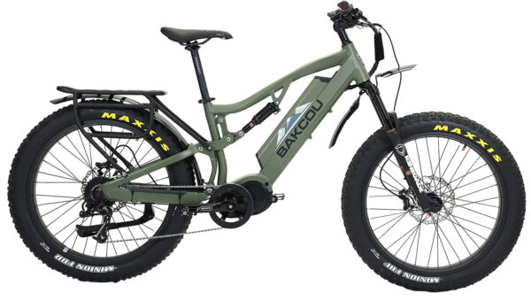 Bakcou E-bikes B-S19-G-B25 Storm 25 Large Matte Army Green 19" w/Stand Over Height of 30.50" Frame, Sram 9sp, 40t Front & Sram 11-34t Rear Cassette Bafang M620 Ultra Motor