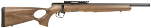 Savage Arms 70517 B Series Timber 22 WMR 10+1 18" Matte Black Threaded Barrel, Matte Black Picatinny Rail Carbon Steel Receiver, Woodgrain Fixed Thumbhole Stock