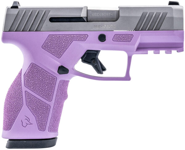 Taurus 1-GX2939LP-10 GX2  9mm 10+1 3.37" Matte Stainless Steel Barrel, Matte Serrated Stainless Steel Slide, Light Purple Polymer Frame w/Picatinny Rail, Polymer Grip