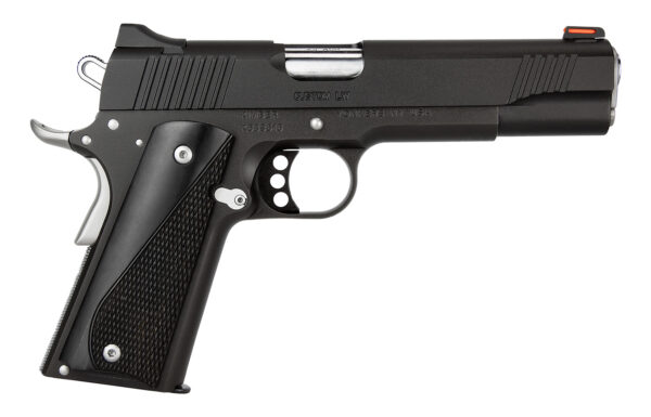 Kimber Mfg, Inc 3700596 Custom LW Nightstar 9mm Luger 9+1 5" Stainless Match Grade Barrel, Black Serrated Steel Slide, Black Aluminum Frame w/Beavertail, Black/Gray Laminate Grip