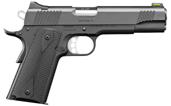 Kimber Mfg.,inc 3700549 Custom II GFO 45 ACP 8+1 5" Stainless Steel Slide Matte Black F/S Rubber Grip G-10 Grip