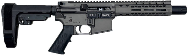 Black Rain Ordnance BRO24102501 Spec15  556 NATO 7" Black Nitride Steel Barrel, Tungsten Gray Cerakote Receiver, Black Stock