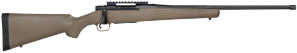 Mossberg 28253 Patriot Predator Full Size 22-250 Rem 5+1 22" Matte Blued Fluted Threaded Barrel, Matte Blued Picatinny Rail Receiver, Fixed Flat Dark Earth Synthetic Stock