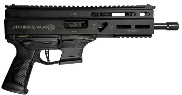 Grand Power 8588005808545 SP9A3G Stribog 9mm Luger 30+1 8" Black Threaded Barrel, M-LOK Handguard, Black Aluminum Picatinny Rail Receiver, Black Polymer Grip, Thread Protector