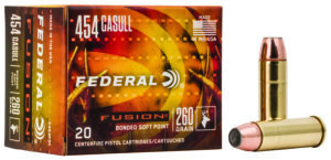 Federal F454FS1 Fusion Handgun 454Casull 260gr Fusion Soft Point 20 Per Box/10 Case
