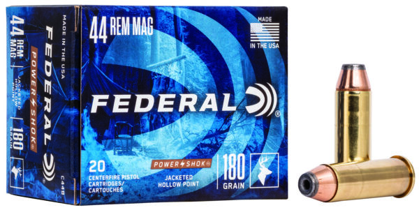 Federal C44B Power-Shok Handgun 44RemMag 180gr Jacketed Hollow Point 20 Per Box/25 Case