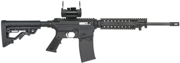 Mossberg 37232 715T Flat Top Tactical Full Size 22 LR 10+1 16.25" Barrel, Blued Metal Finish & A2 Adjustable Black Synthetic Stock Right Hand Includes Red Dot