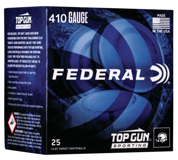 Federal TGS4121475 Top Gun  410Gauge 2.50" 1/2oz 7.5Shot 25 Per Box/10 Case
