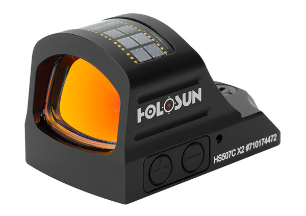 Holosun HS507CX2 507  Black Anodized 1 x 0.63" x 0.91" 2 MOA Red Dot/32 MOA Circle Multi Reticle
